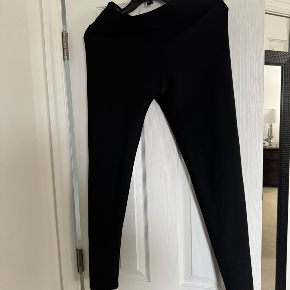 Black Fleece-lined Leggings